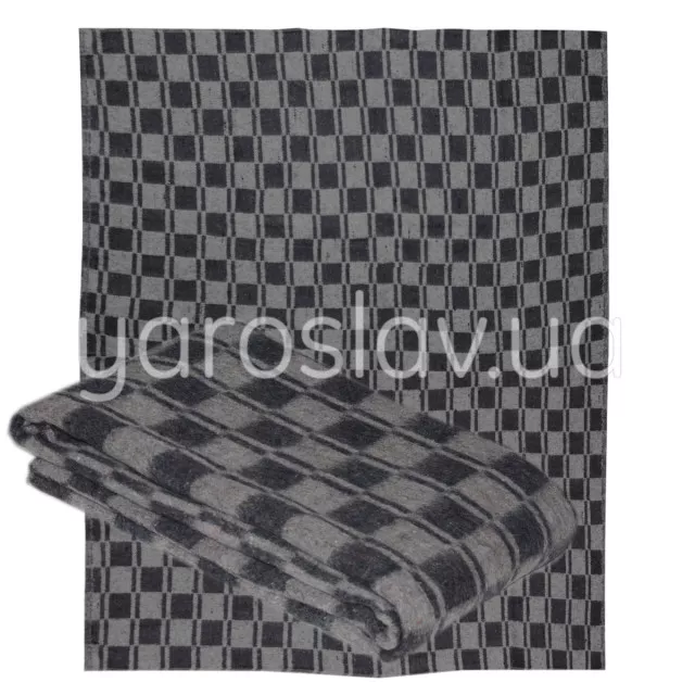 Blanket semi-woolen Economy Eco gray cell 140x205 cm TM Yaroslav